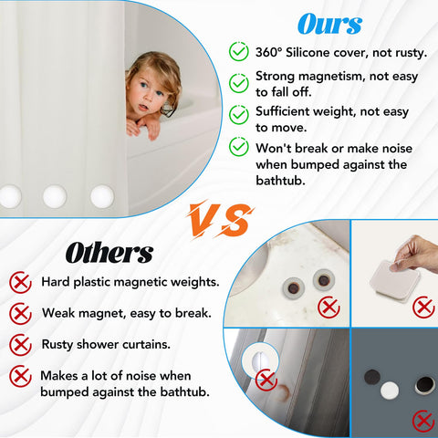 YixangDD rubber-coated magnets protect fabrics and tub surfaces.