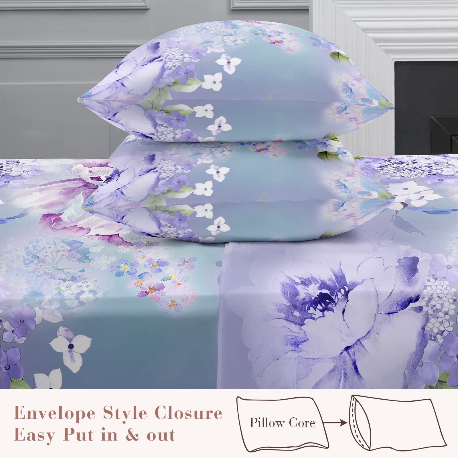 YIYEA Queen Sheet Set displayed on neatly made bed