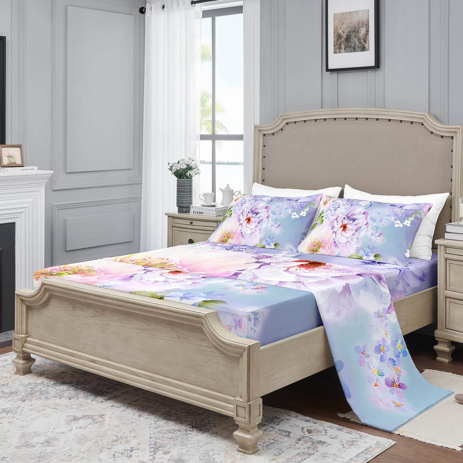 YIYEA Queen Sheet Set machine washable for easy care
