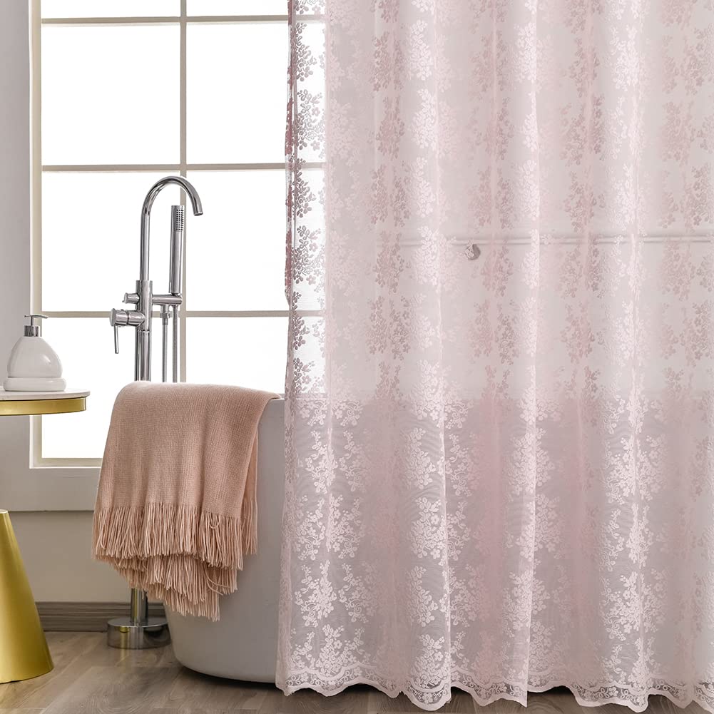 YJ YANJUN knitted floret lace detail brings vintage charm to the bath