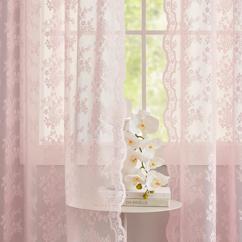 YJ YANJUN vintage lace floral pattern enhances window decor with charm.