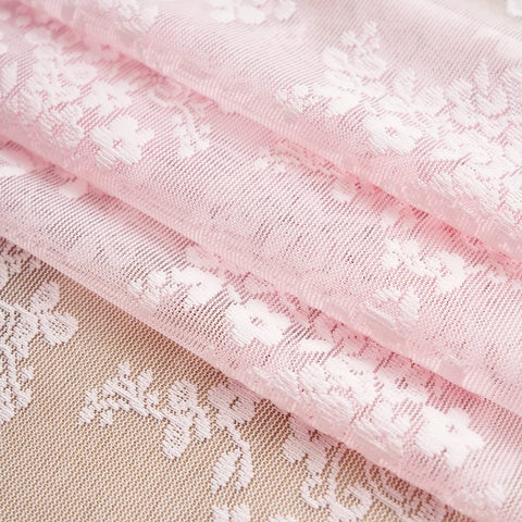 YJ YANJUN pink lace curtains create princess-style ambiance in girls' rooms.