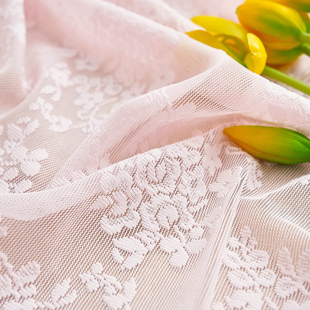 YJ YANJUN lace curtains are machine washable for easy care.