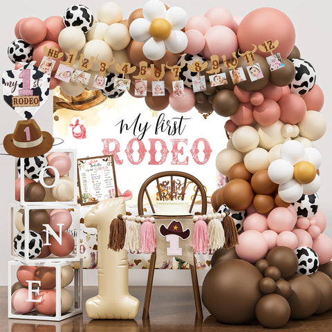 YJDFWAUT my first rodeo backdrop enhances western atmosphere for kids' first birthday.