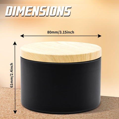 YJHSS 8oz candle tin top view shows leakproof lid for fragrance retention