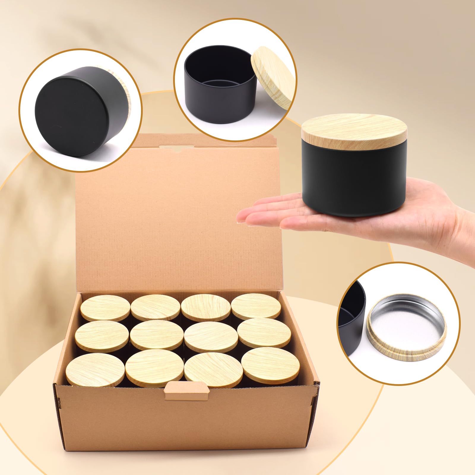 YJHSS 8oz tin pack stackable design for bulk storage