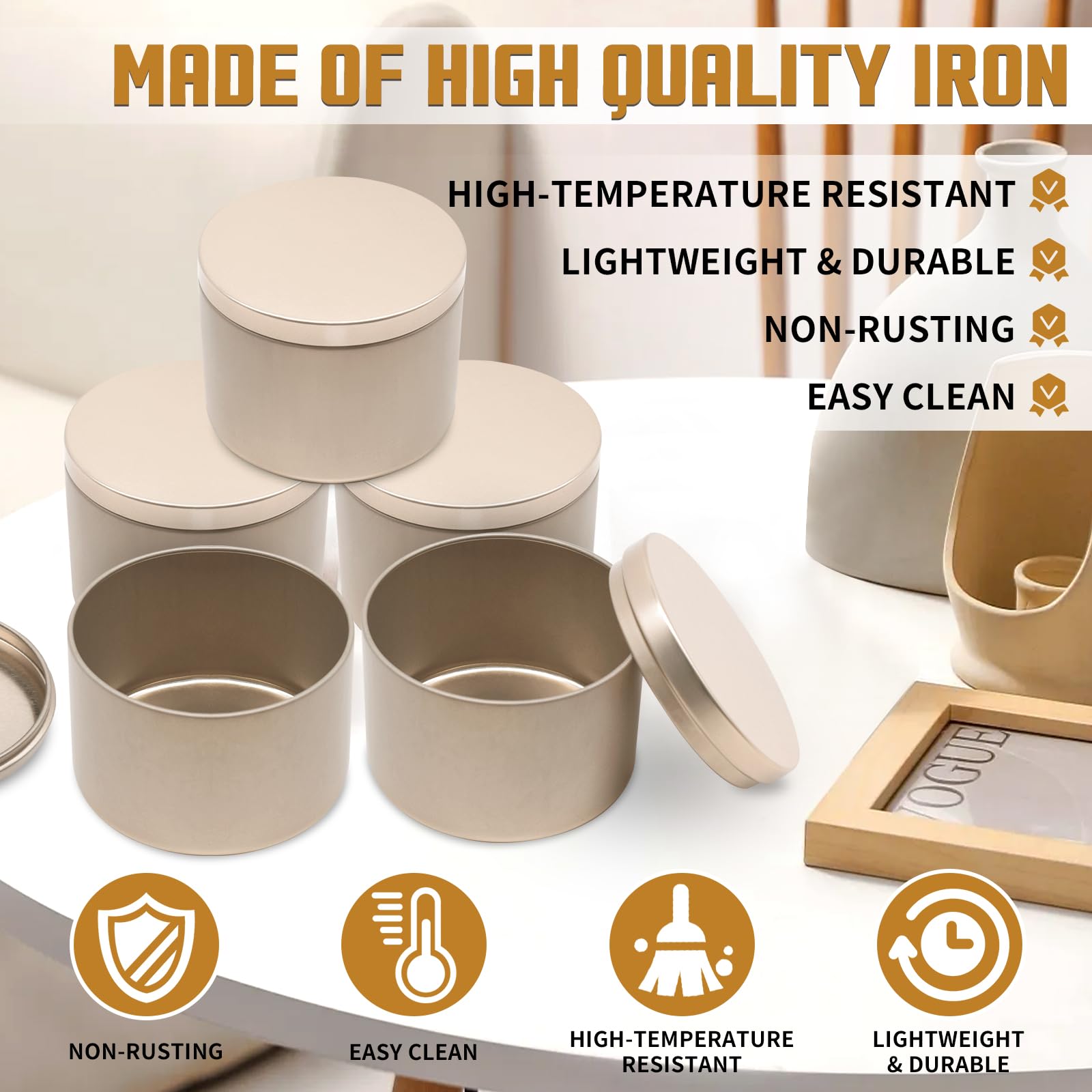 YJHSS diy-label-ready candle tin 8oz helps organize small-batch projects.