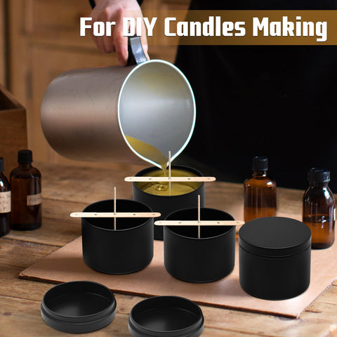 YJHSS matte black design creates a professional look for any DIY candle line.