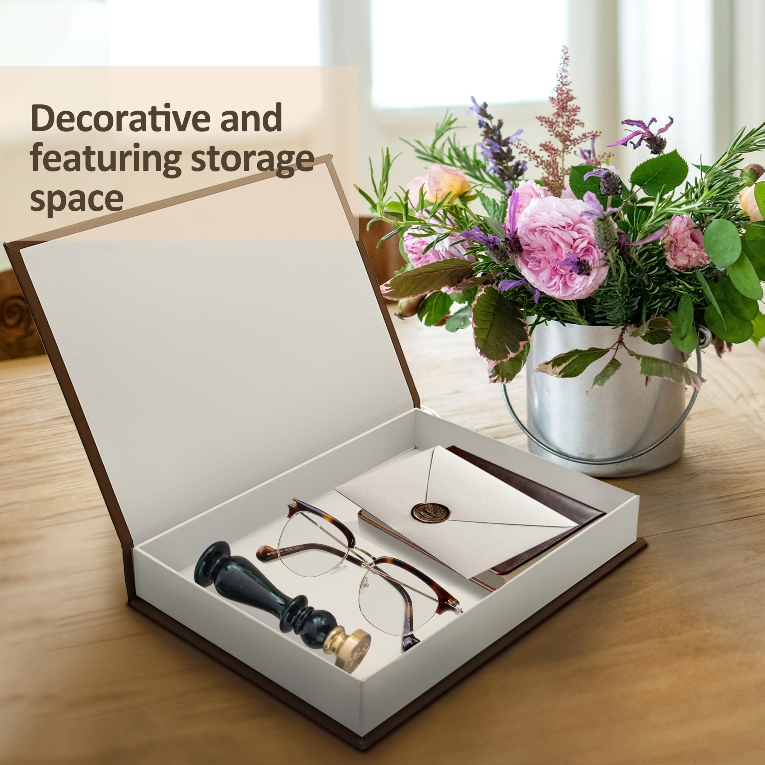 YKANYN beige linen nested inside shows the 3-piece set's clever hidden storage