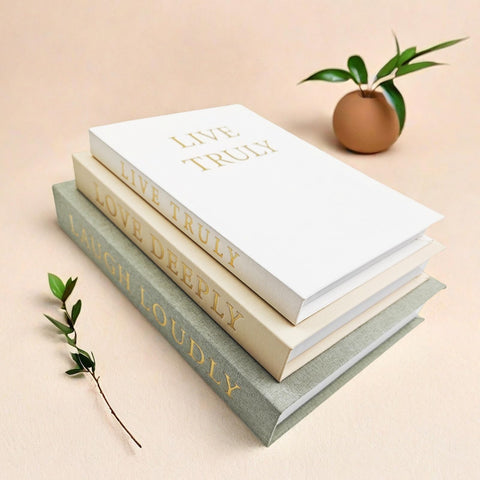 YKANYN gift-ready decorative book set ideal for housewarmings or weddings.