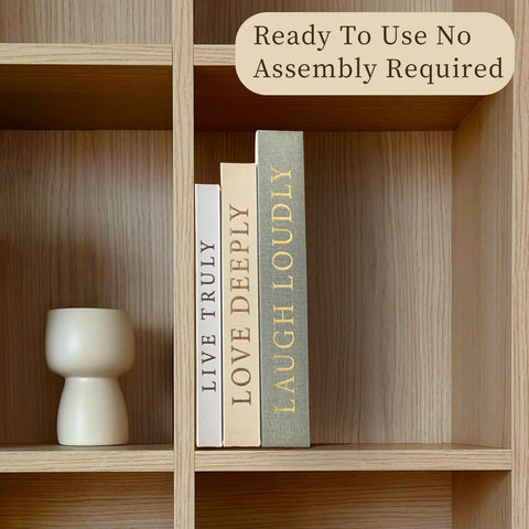 YKANYN books display vertically or horizontally for flexible styling.