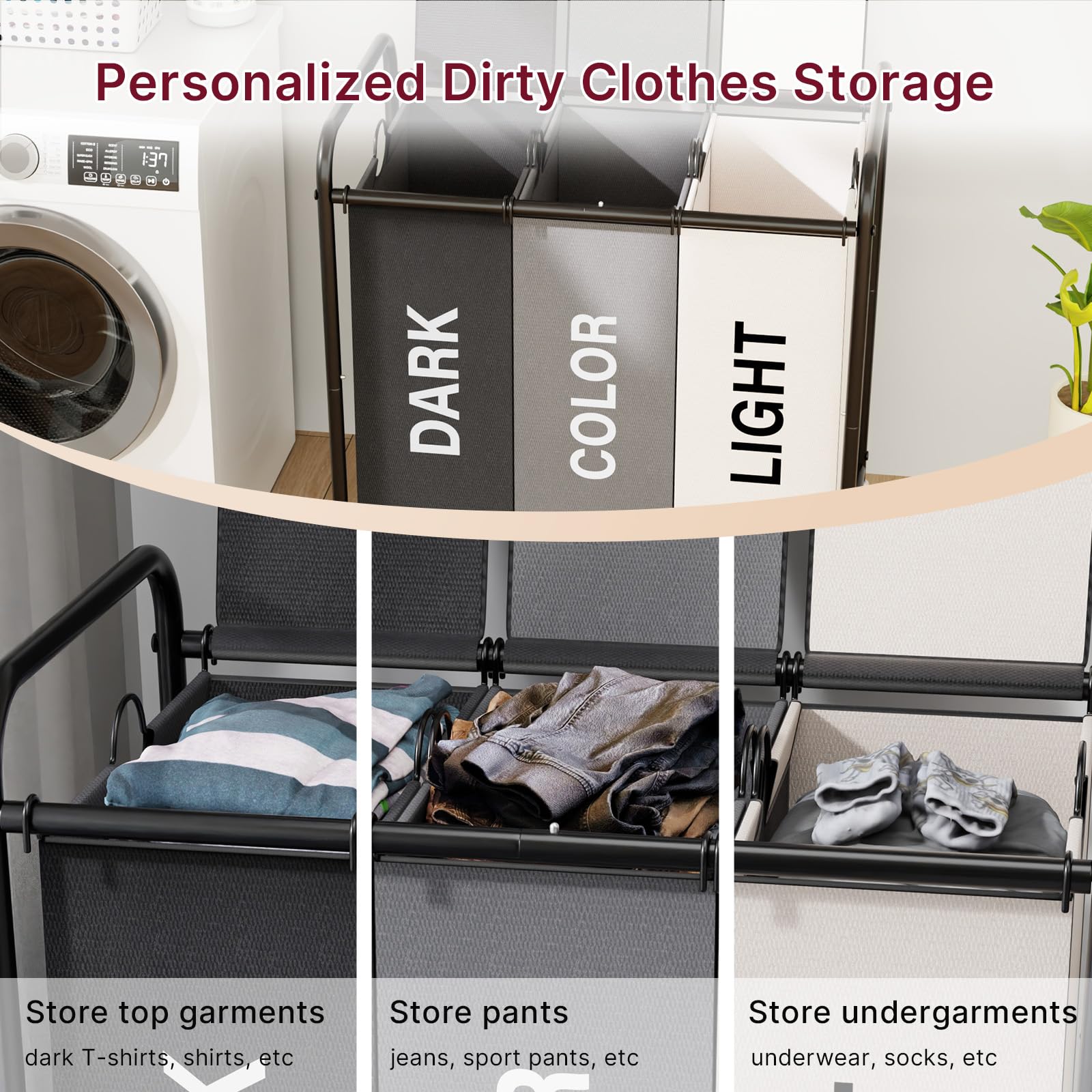 YKDIRECT airtight lid and smooth casters reduce odors and ease movement.