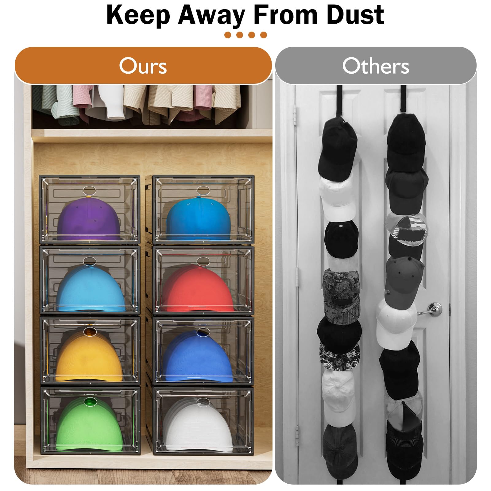 YKLSLH clear front-door magnet keeps hats visible and accessible