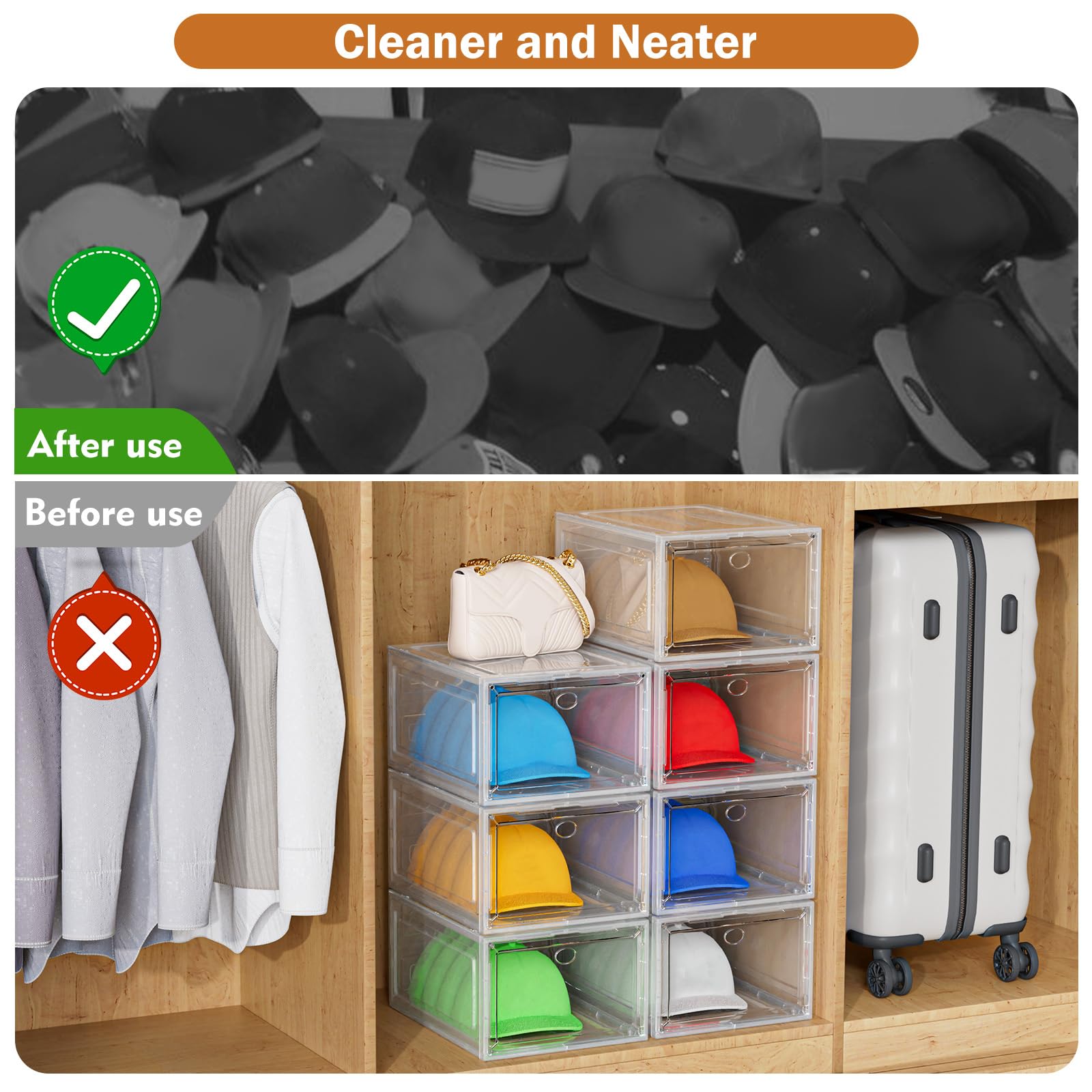 YKLSLH hat organizer multi-use storage for shoes and clothes