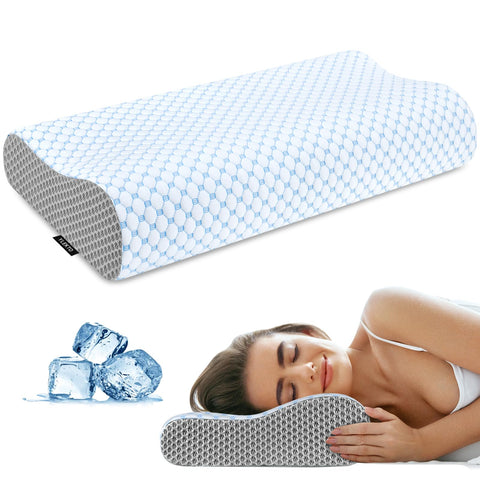 Ylekto cervical neck pillow contours to support spine alignment for better sleep