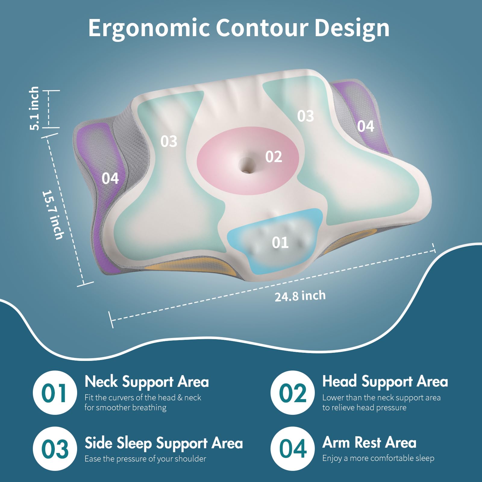 Ylekto cooling ice-silk pillowcase promotes airflow for cooler sleep.