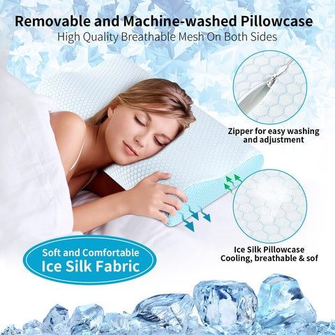 Ylekto ergonomic contour pillow demonstrating neck support for all sleeping positions