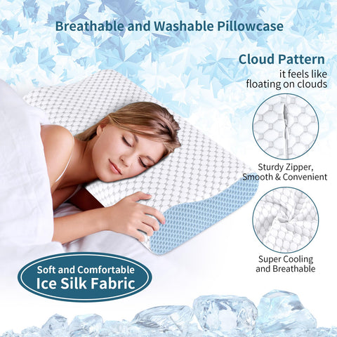 Ylekto ergonomic neck support pillow suitable for back and side sleepers.