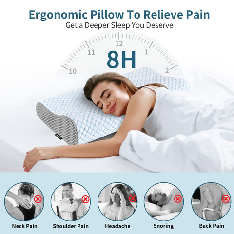 Ylekto memory foam pillow demonstrates slow rebound and neck pressure relief