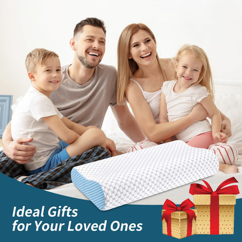 Ylekto orthopedic neck pillow design promotes alignment for better rest.