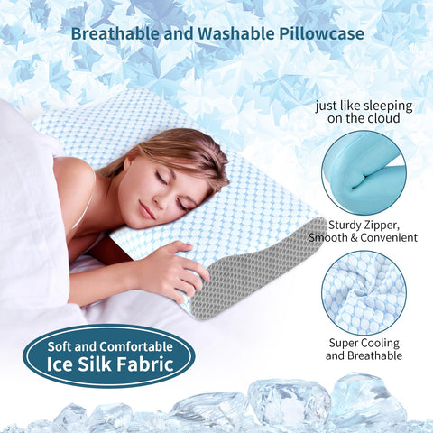 Ylekto breathable removable pillowcase with cooling fabric keeps skin comfortable