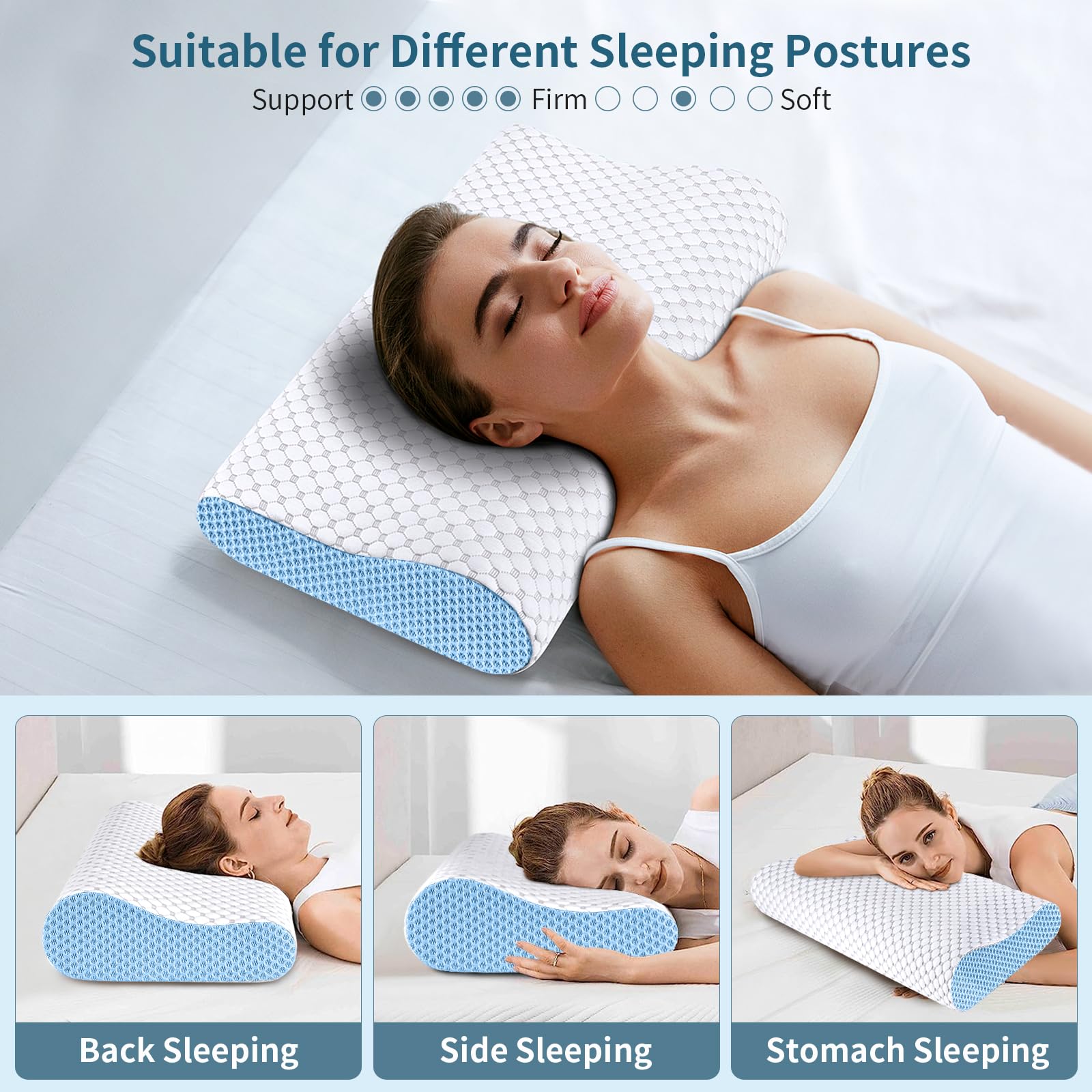 Ylekto removable pillowcase with zipper for easy washing and care.