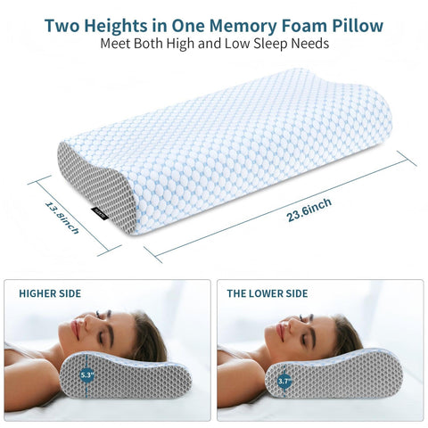 Ylekto two-heights neck pillow offers customizable support for various sleep positions