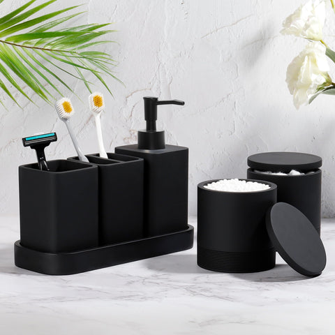 YMXYJM toothbrush holder in matte black keeps brushes tidy and reachable