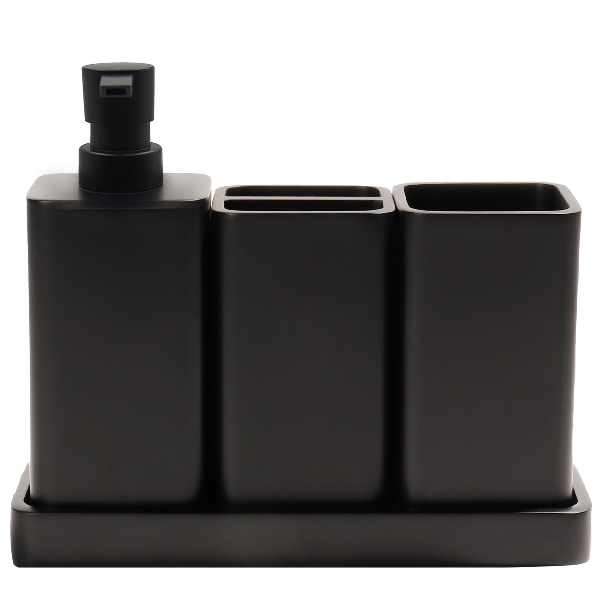 YMXYJM soap dispenser with matte black finish keeps counters tidy and stylish