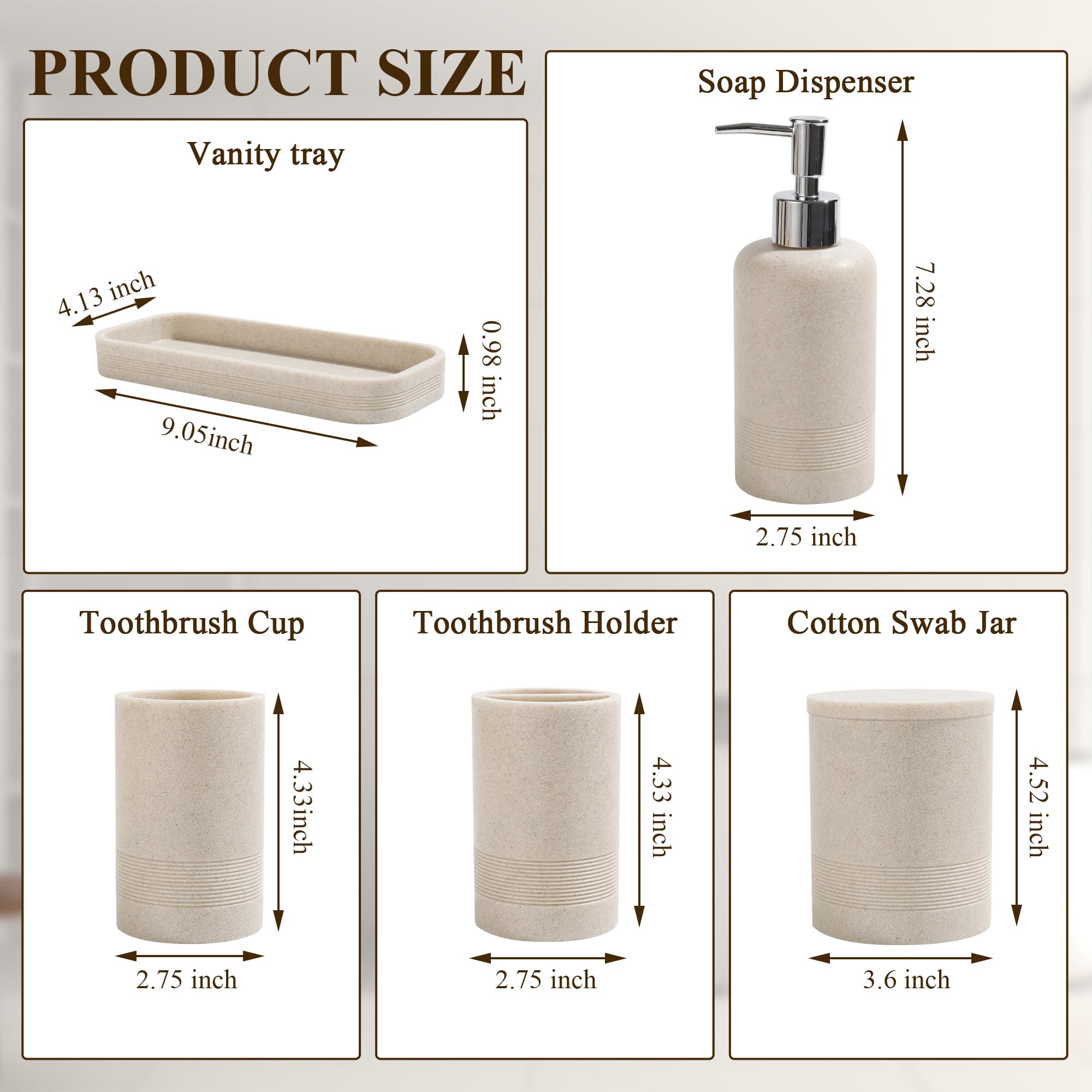 YMXYJM beige finish complements contemporary bathrooms with calm tones