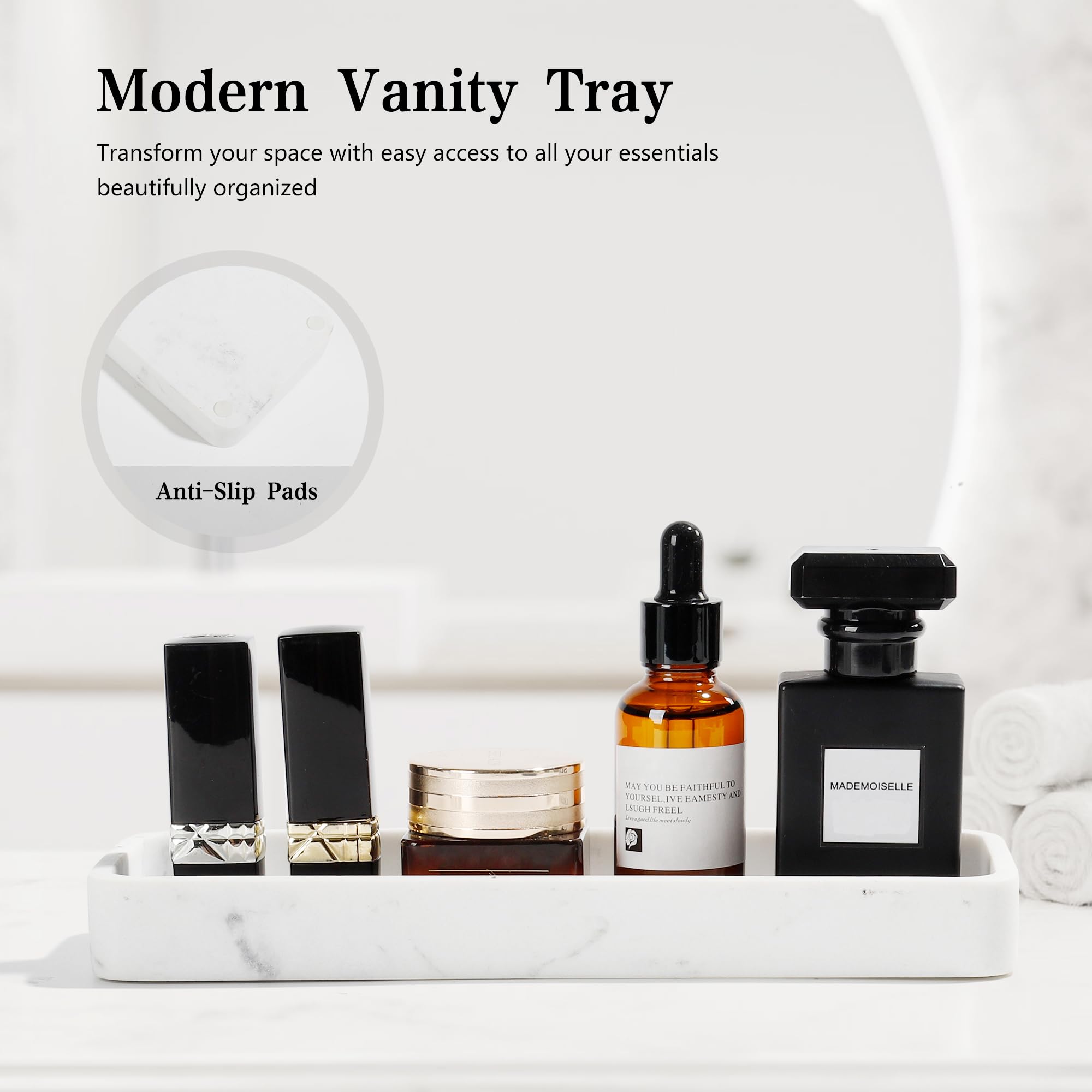 YMXYJM marble-look finish adds elegant appeal to any modern bathroom.
