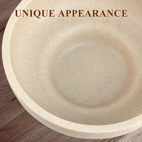 YMXYJM beige artisan bowl texture complements contemporary homes.