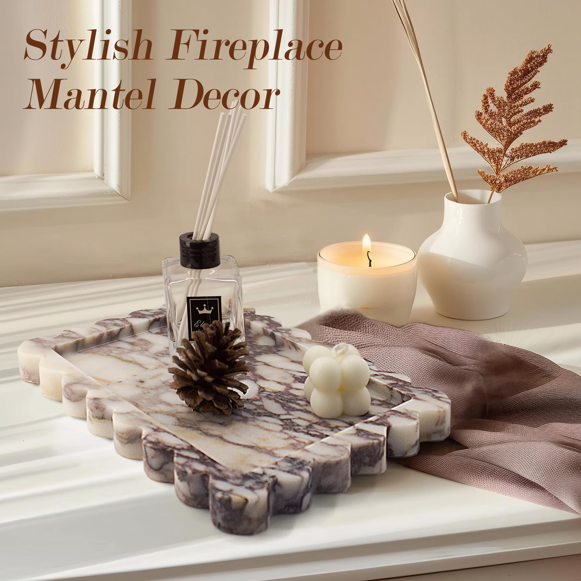 Calacatta Viola tray veining highlights luxury decor on surfaces