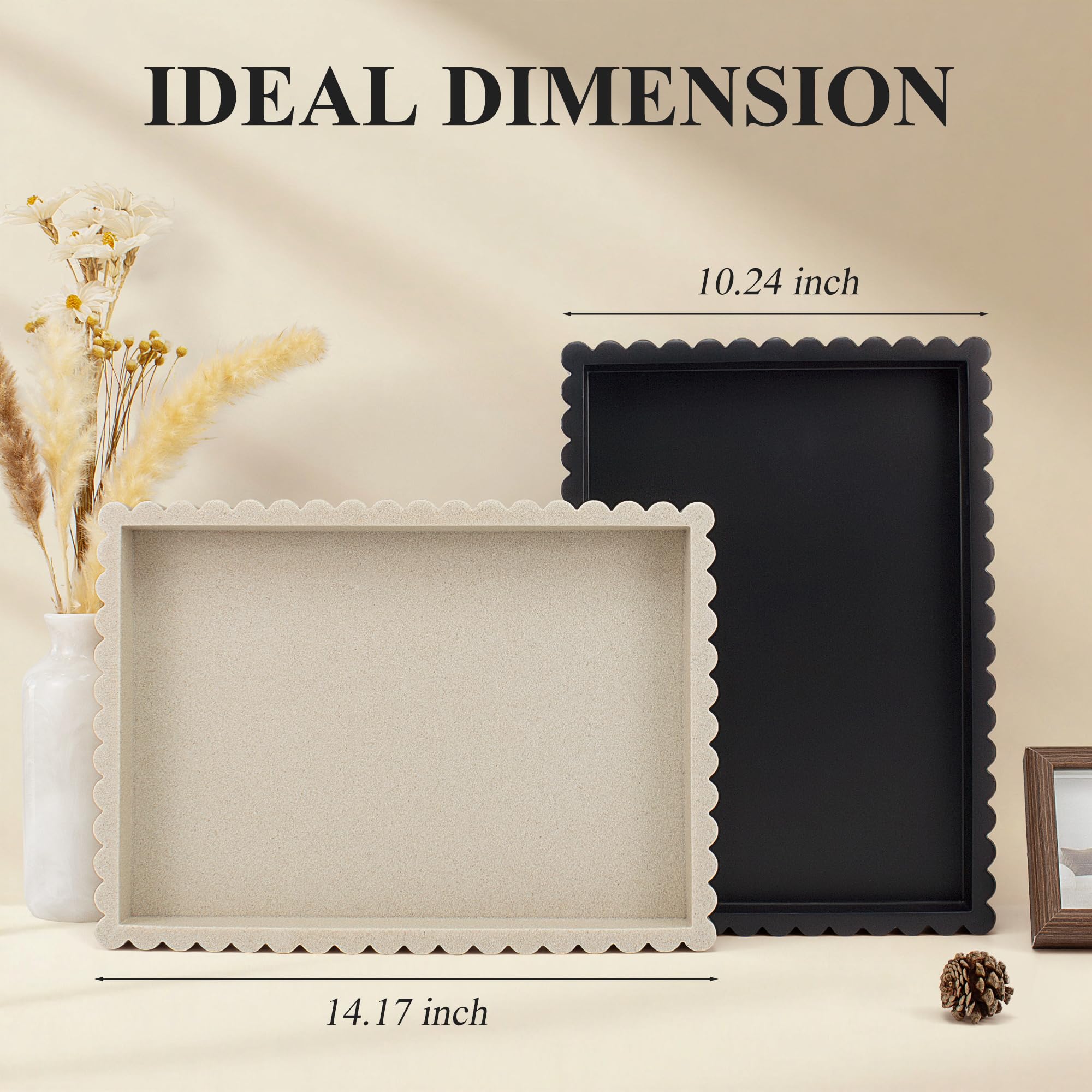 YMXYJM durable black resin tray resists scratches for everyday centerpieces.