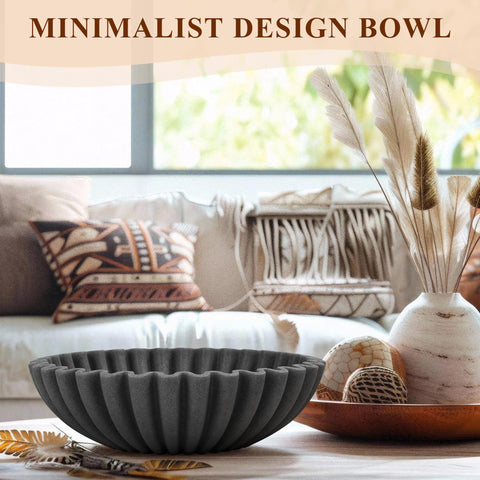 YMXYJM grooved bowl modern design adds depth to shelves and countertops