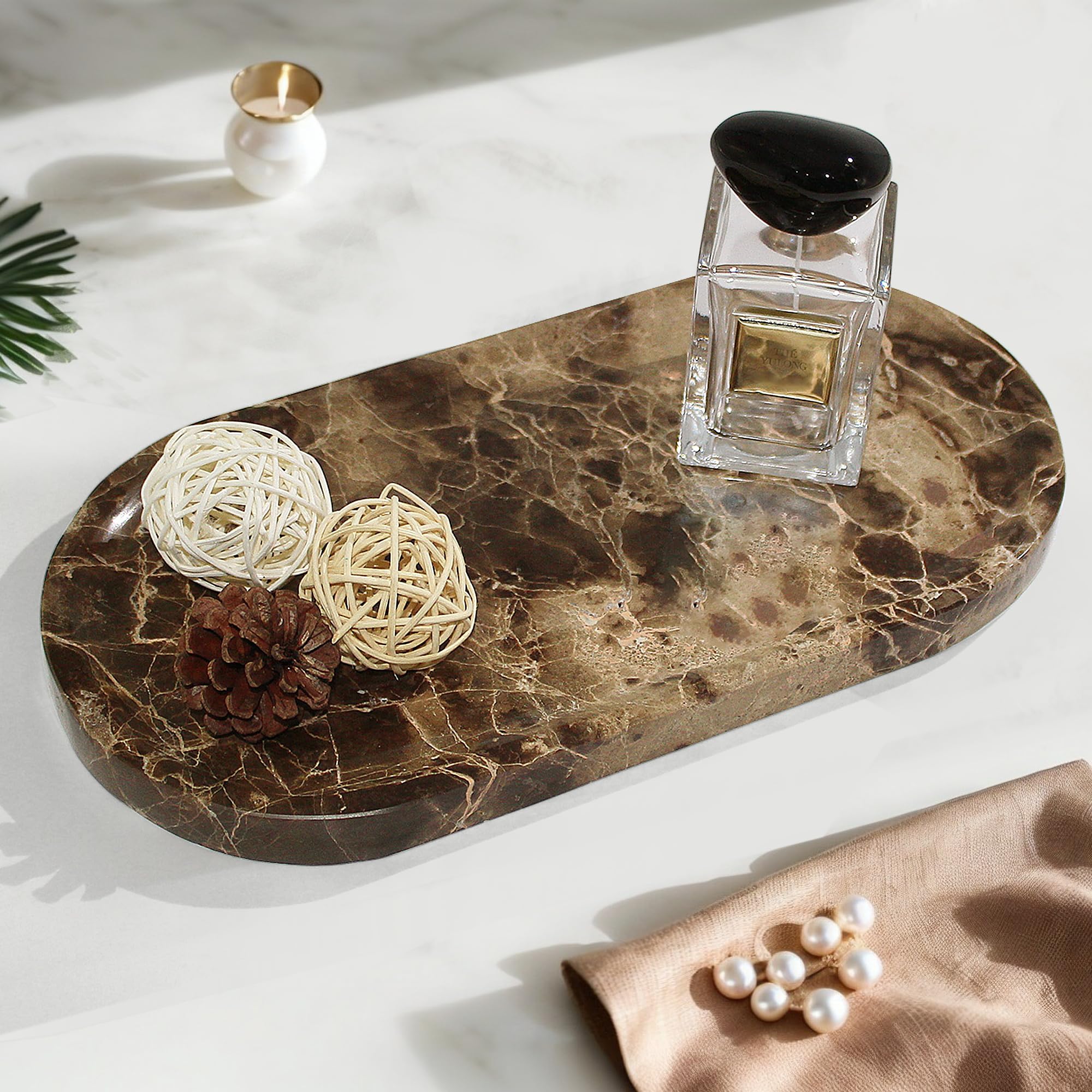 YMXYJM decorative oval tray ideal jewelry storage on dresser