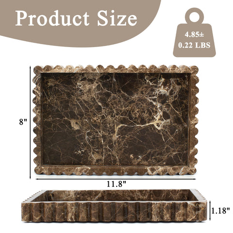 YMXYJM large marble tray offers stable, elegant organization for snacks or décor