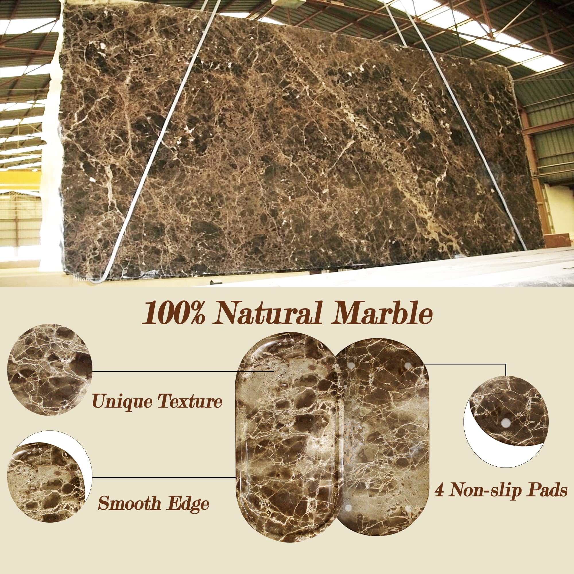 YMXYJM marble vanity tray adds timeless luxury to bathroom counters
