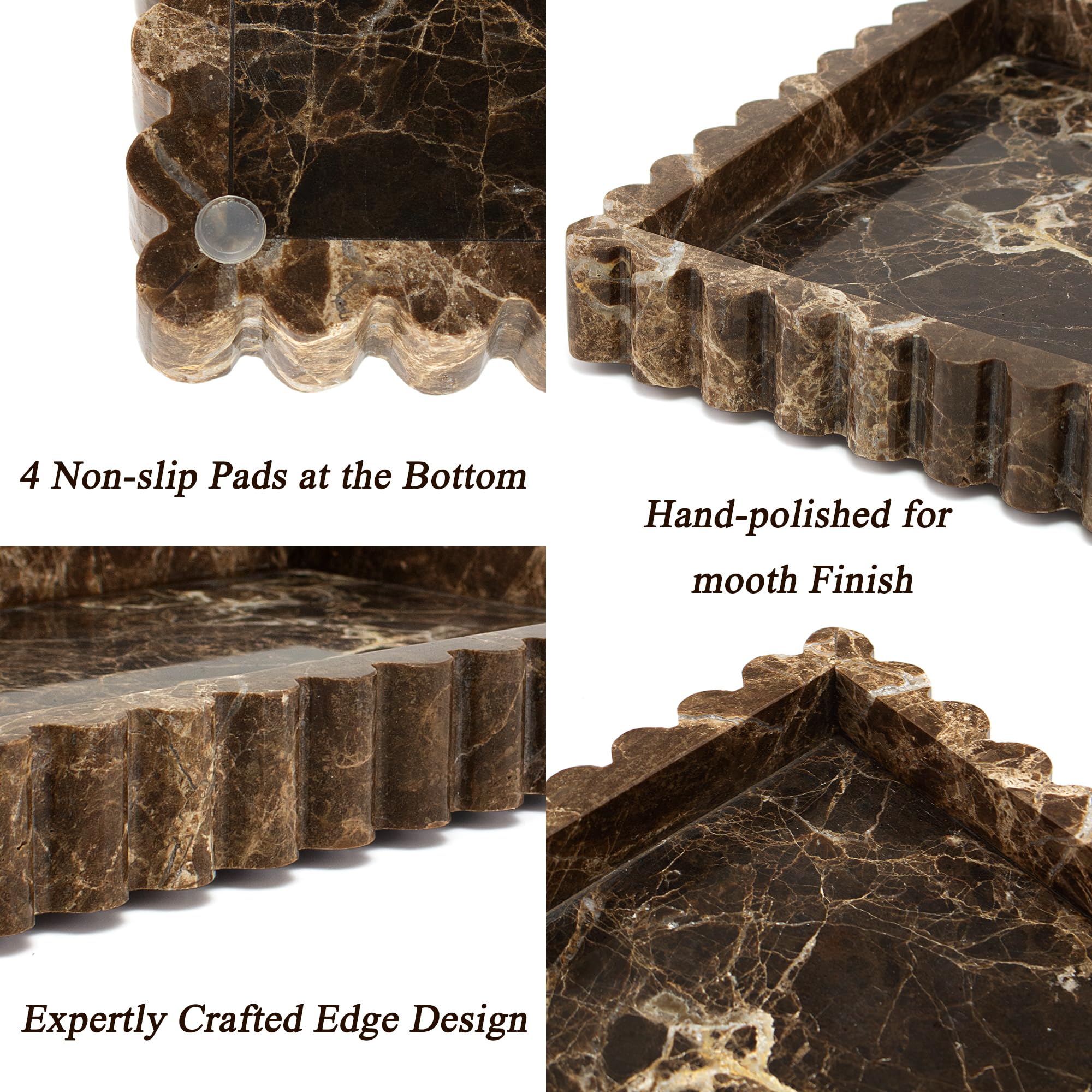 YMXYJM trinket storage marble tray helps keys and small items stay in place