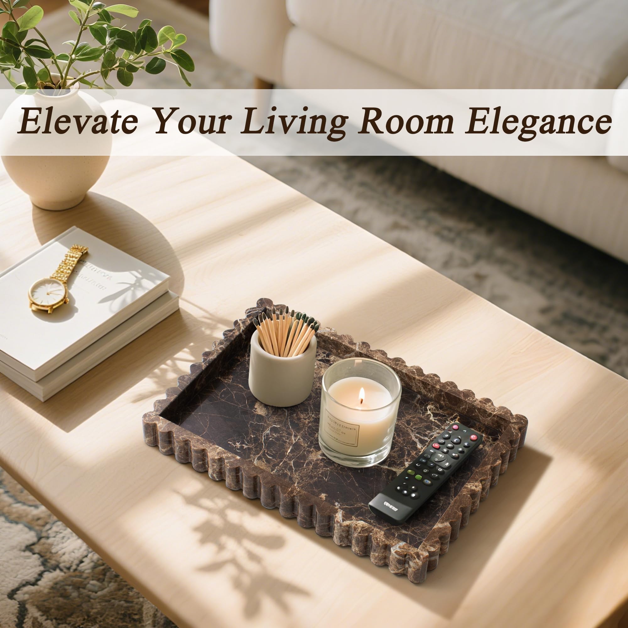 YMXYJM vanity-dresser marble tray displays cosmetics and jewelry in stone veining