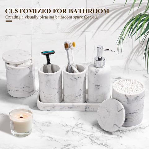 YMXYJM vanity tray organizes bottles for a clean counter