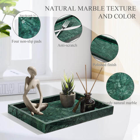 YMXYJM marble tray for toiletries on a bath counter