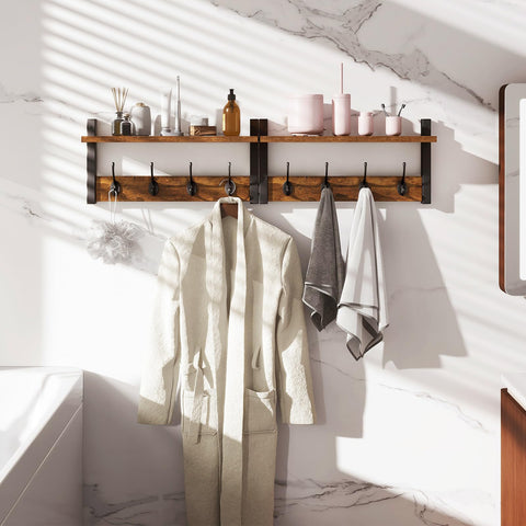 YMYNY rustic brown finish suits entryways, kitchens, and bedrooms