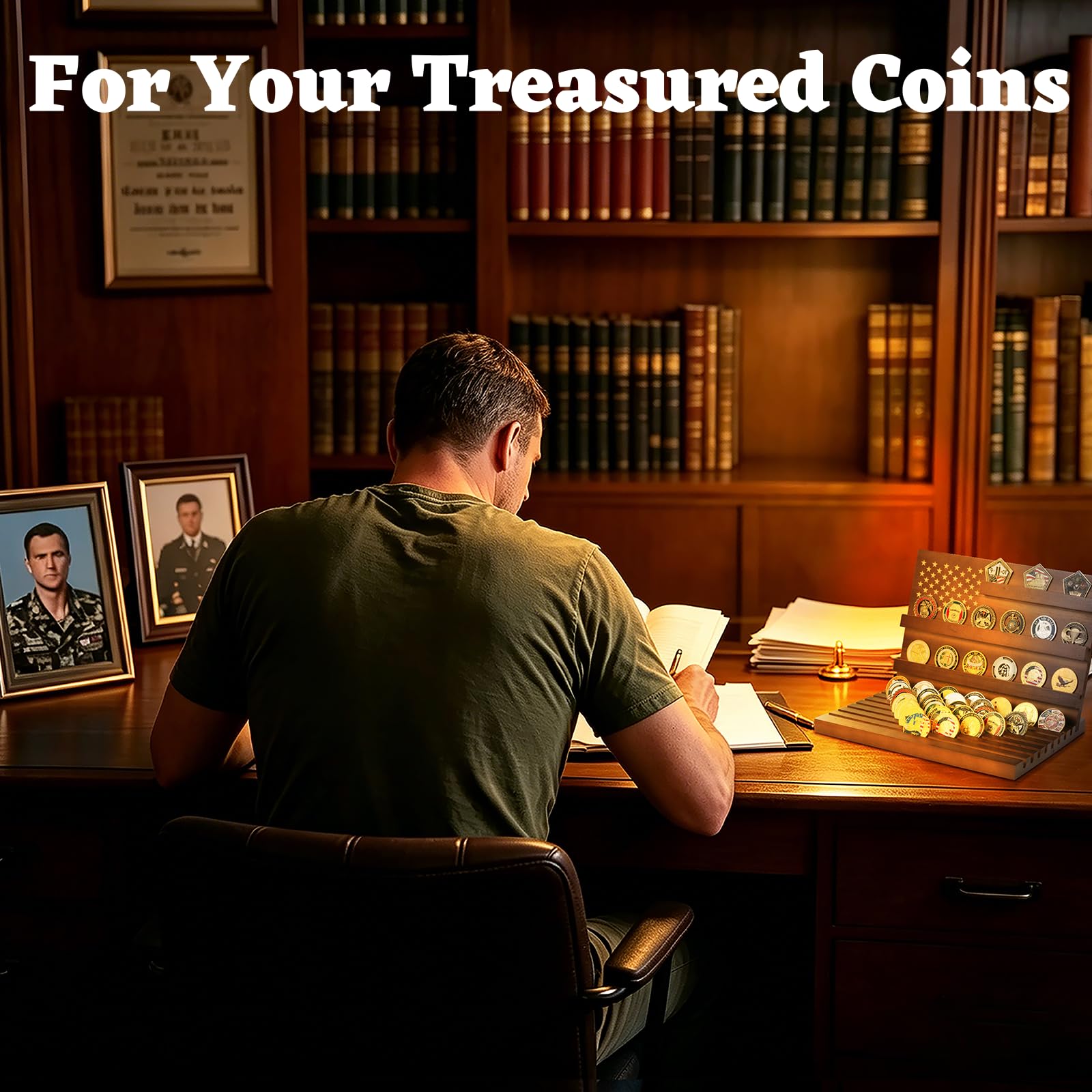 Yncotte desk setup demonstrates organized storage for up to 80 coins