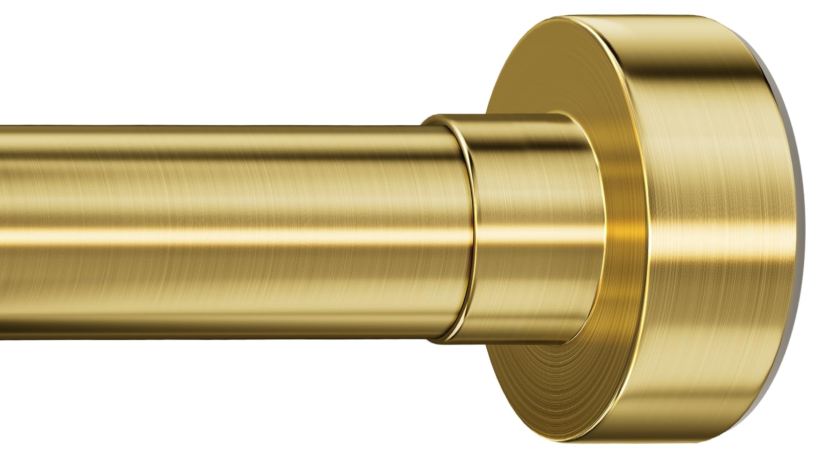YNL brushed gold shower rod packaged, ready for setup without tools