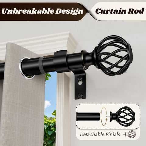 YNL heavy-duty capacity up to 30lbs for heavy blackout or layered curtains