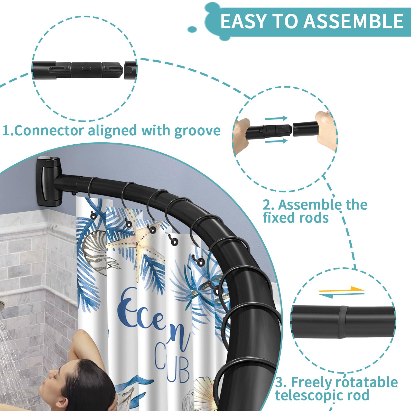 Durable aluminum construction resists rust for daily moisture exposure.