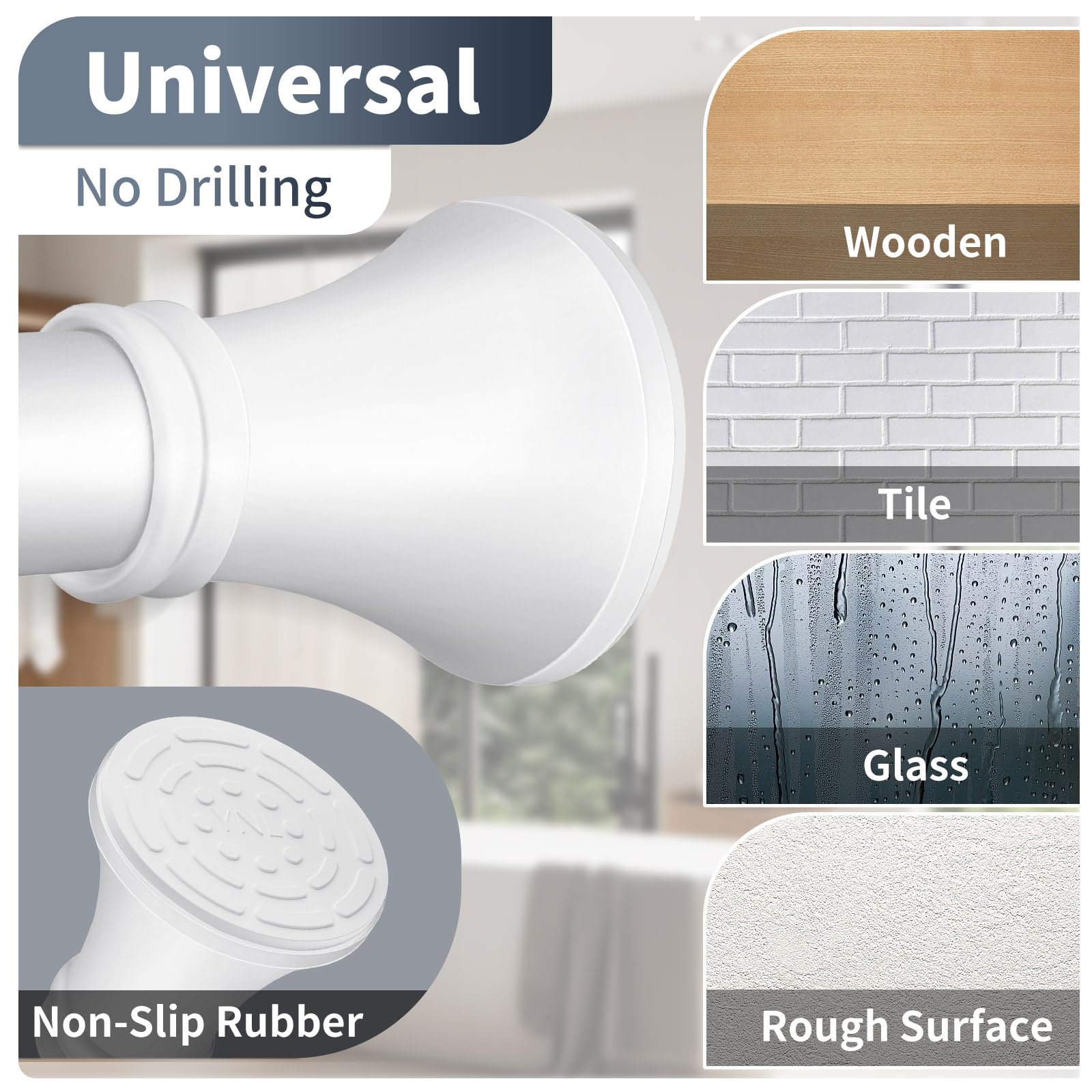 ynl non-slip rubber pads keep curtains secure.