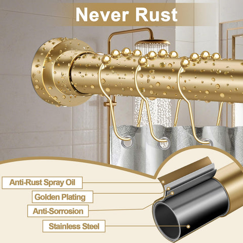 YNL stainless steel with gold finish resists rust in humidity.