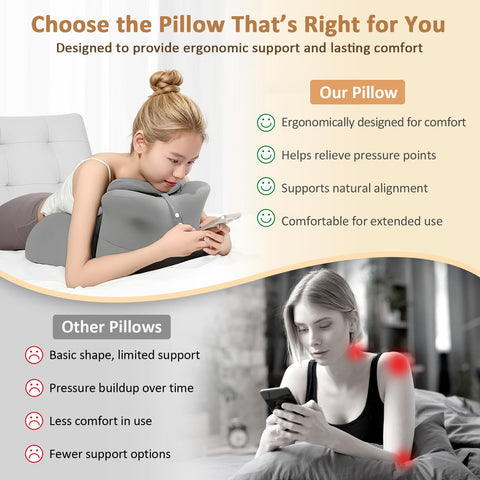 YNOXXTYB wedge pillow memory foam core supports hips and back for daily comfort.